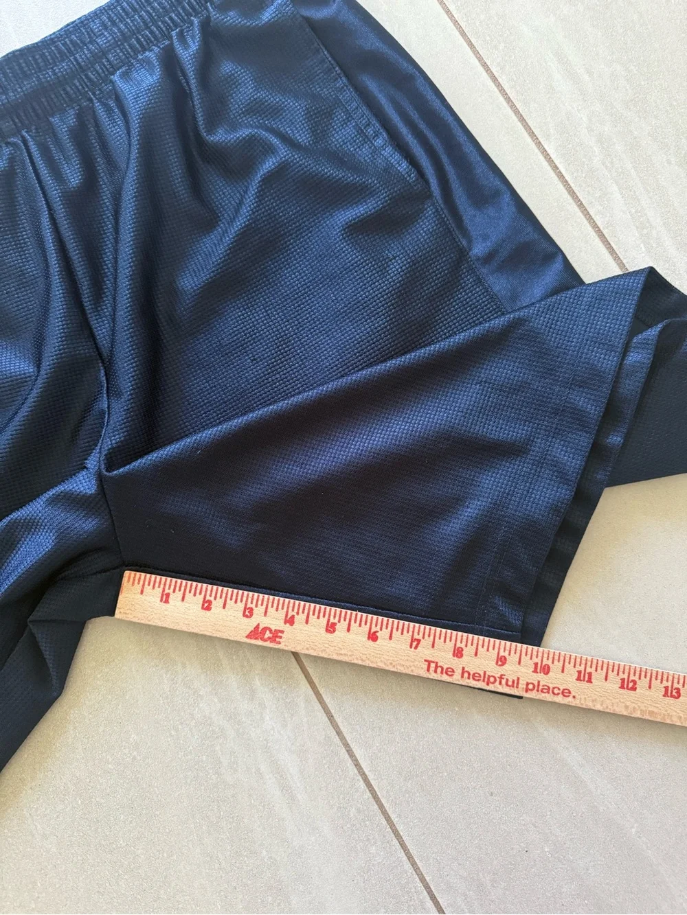 Nike Basketball Shorts Men’s L Navy Blue Dazzle Baggy Swoosh